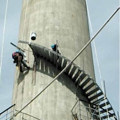 烟囱安装旋转梯施工技术特点-大庆
