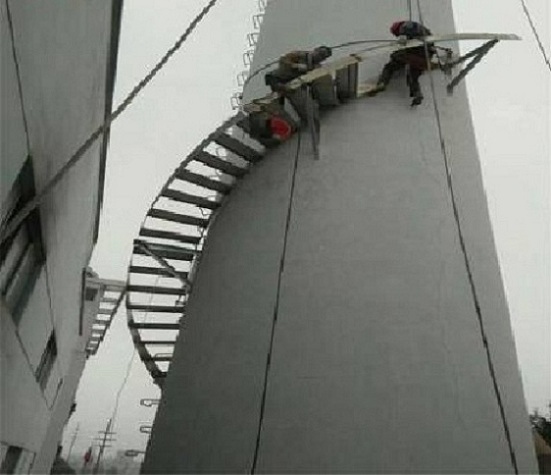 徐州烟囱安装旋转梯-徐州烟囱安装钢楼梯公司安全快捷